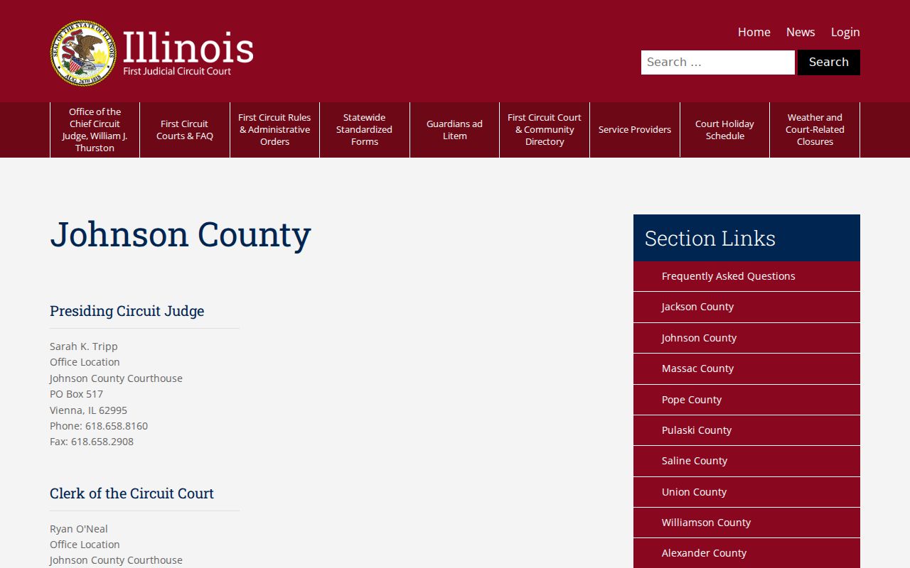 Johnson County criminal court cases First Circuit directory